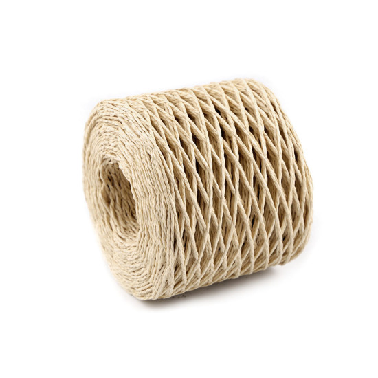 Rafie tricotat genti - natural ø1,5 mm - Natural deschis (4 Bucăți) Rafie tricotat genti - natural ø1,5 mm - Natural deschis (4 Bucăți)