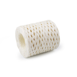 Rafie tricotat genti natural, latime 5-8 mm - Crem deschis (1 Bucată)