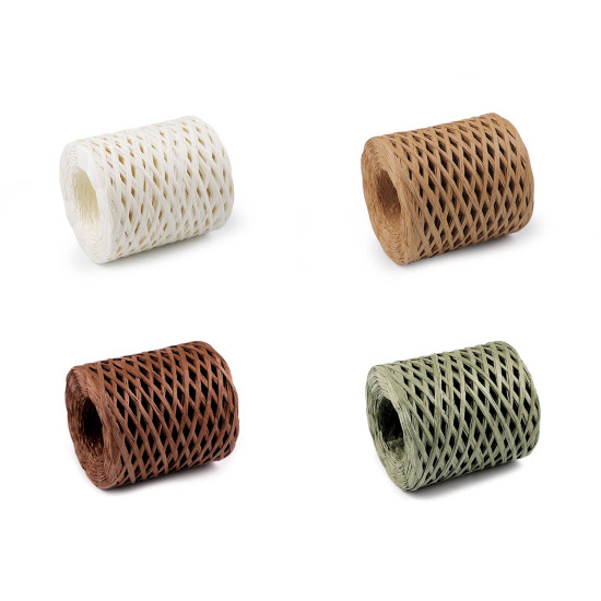 Rafie tricotat genti natural, latime 5-8 mm - Verde sticlă (1 Bucată) Rafie tricotat genti natural, latime 5-8 mm - Verde sticlă (1 Bucată)