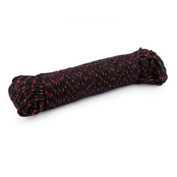 Snur / funie parasute ø5 mm - Negru (200 Metri)