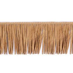 Franjuri rafie naturala 90 mm - Maro natural (1 Metru)