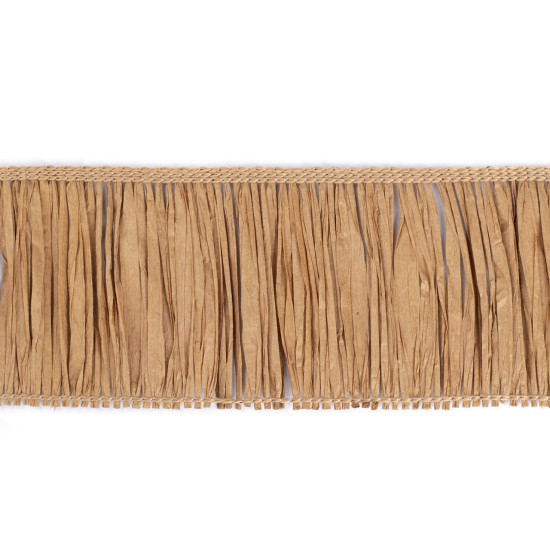 Franjuri rafie naturala 90 mm - Maro natural (1 Metru) Franjuri rafie naturala 90 mm - Maro natural (1 Metru)