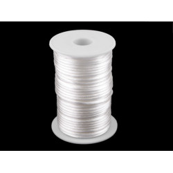 Snur satinat ø3 mm - Alb (225 Metri)