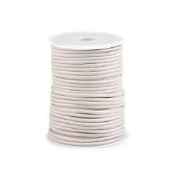 Snur din piele ecologica cu miez ø3 mm - Crem foarte deschis (1 Metru)