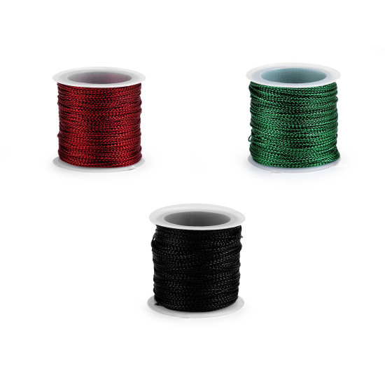 Snur cu lurex ø1 - Negru (1 Bucată) Snur cu lurex ø1 - Negru (1 Bucată)