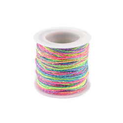 Snur cu lurex curcubeu ø1 mm efect ab - Multicolor (1 Bucată)