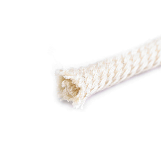 Snur din bumbac cu miez  ø6 mm - Negru (1 Metru)