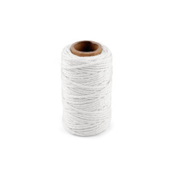 Snur din bumbac ø2 mm - Alb natural (24 Bucăți)