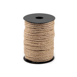 Snur de iută răsucit ø4mm - Ecru natural (1 Metru)
