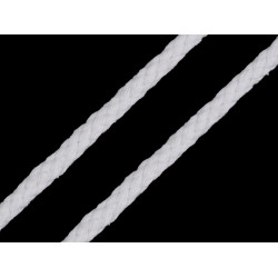 Snur din bumbac ø7 mm impletit - Alb (135 Metri)