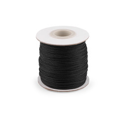 Snur din nailon rasucit ø1 mm pentru crearea si realizarea de bijuterii - Negru (1 Bucată)