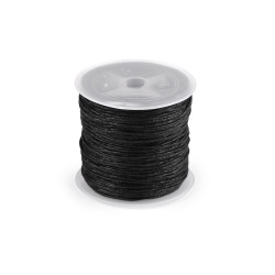 Șnur de bumbac ø0.6 mm cerată - Negru (1 Bucată)