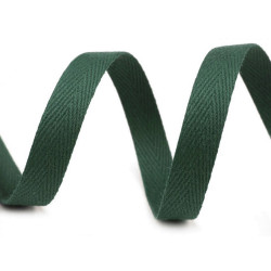 Bandă din bumbac, lățime 10 mm - Verde închis (250 Metri)