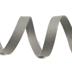 Bandă din bumbac, lățime 12 mm - Gri neutral (200 Metri)