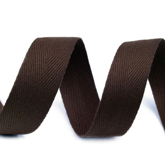 Bandă din bumbac herringbone, lățime 25 mm - Gri neutral (200 Metri) Bandă din bumbac herringbone, lățime 25 mm - Gri neutral (200 Metri)
