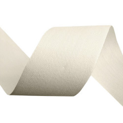 Bandă din bumbac herringbone, lățime 40 mm - Bej deschis (100 Metri)