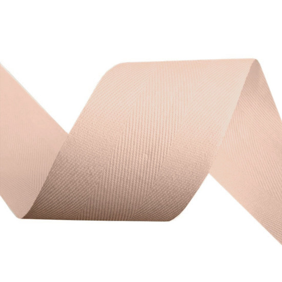 Bandă din bumbac herringbone, lățime 40 mm - Gri neutral (50 Metri) Bandă din bumbac herringbone, lățime 40 mm - Gri neutral (50 Metri)
