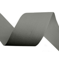 Bandă din bumbac herringbone, lățime 40 mm - Gri neutral (100 Metri)
