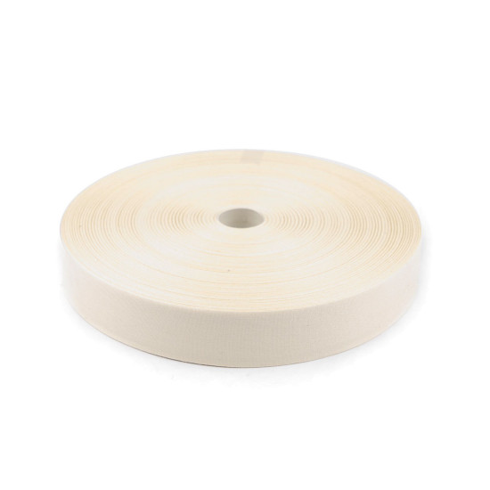 Panglică din bumbac/pânză lățime 30 mm - Ecru deschis (1 Metru) Panglică din bumbac/pânză lățime 30 mm - Ecru deschis (1 Metru)