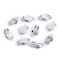 Bază cercei cu clips, 10x18 mm - Platinum (10 Bucăți)