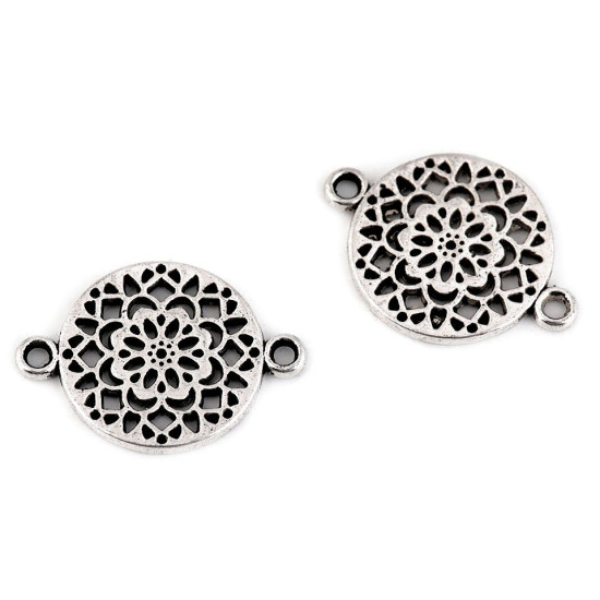Ornamente metalice filigran - fluture, mandala, inimă, pom - Platinum (5 Bucăți)