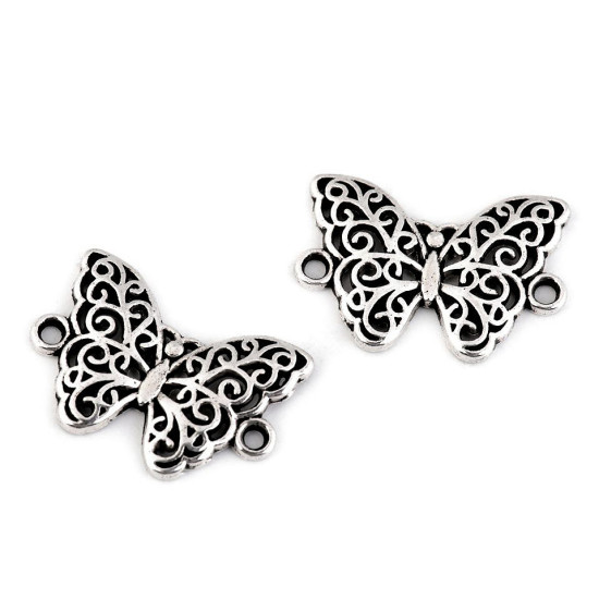 Ornamente metalice filigran - fluture, mandala, inimă, pom - Platinum (5 Bucăți)
