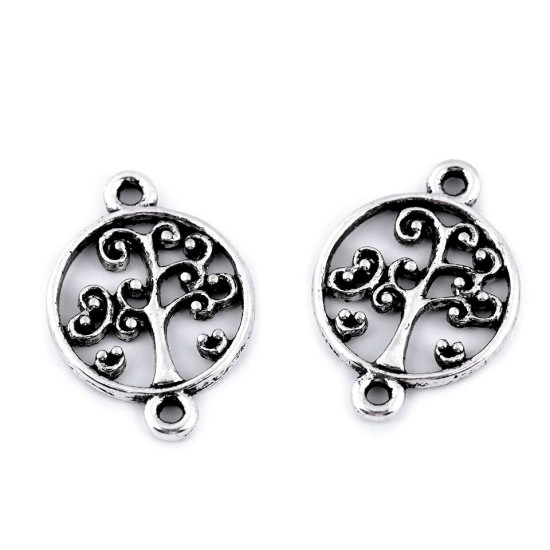 Ornamente metalice filigran - fluture, mandala, inimă, pom - Platinum (5 Bucăți)
