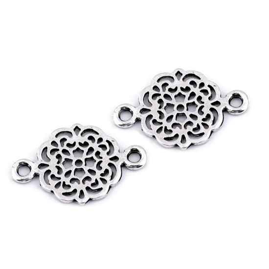 Ornamente metalice filigran - fluture, mandala, inimă, pom - Platinum (5 Bucăți)