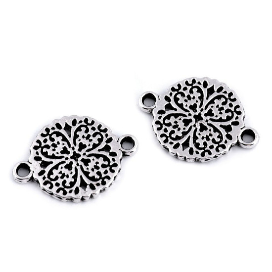 Ornamente metalice filigran - fluture, mandala, inimă, pom - Platinum (5 Bucăți)