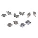 Ornamente metalice filigran - fluture, mandala, inimă, pom - Platinum (5 Bucăți)