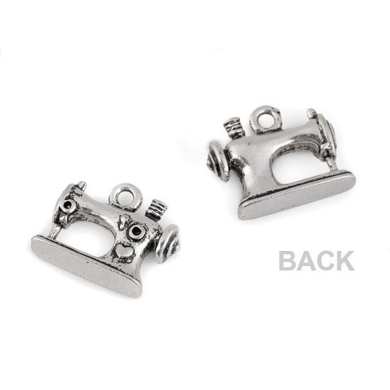 Pandantiv mașină de cusut, 13x16 mm - Platinum (4 Bucăți) Pandantiv mașină de cusut, 13x16 mm - Platinum (4 Bucăți)