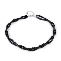 Colier perle - Negru (1 Bucată)
