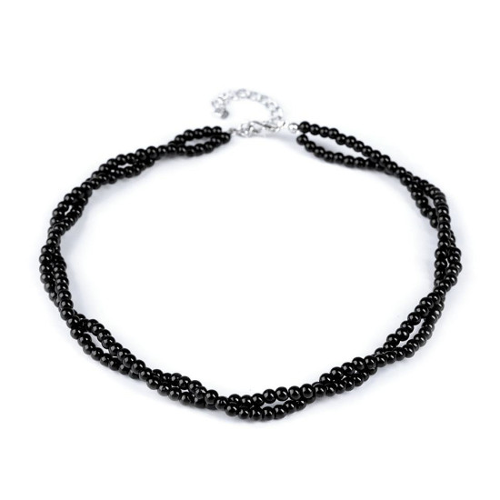 Colier perle - Negru (1 Bucată) Colier perle - Negru (1 Bucată)