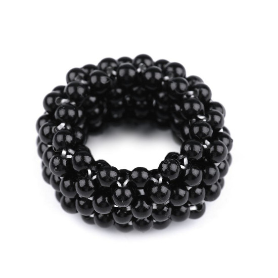 Elastic de păr cu perle - Alb (1 Bucată) Elastic de păr cu perle - Alb (1 Bucată)
