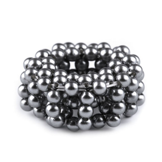 Elastic de păr cu perle - Alb (1 Bucată) Elastic de păr cu perle - Alb (1 Bucată)
