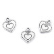 Pandantiv inimioară, 12x13 mm - Platinum (10 Bucăți) Pandantiv inimioară, 12x13 mm - Platinum (10 Bucăți)