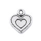 Pandantiv inimioară, 12x13 mm - Platinum (10 Bucăți) Pandantiv inimioară, 12x13 mm - Platinum (10 Bucăți)