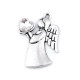 Pandantiv îngeraș cu inimioară, 24x36 mm - Cristal (1 Bucată) Pandantiv îngeraș cu inimioară, 24x36 mm - Cristal (1 Bucată)