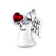 Pandantiv îngeraș cu inimioară, 24x36 mm - Cristal (1 Bucată) Pandantiv îngeraș cu inimioară, 24x36 mm - Cristal (1 Bucată)