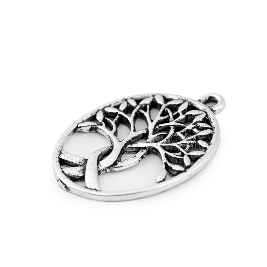 Pandantiv pomul vieții, 24x32 mm - Platinum (2 Bucăți) Pandantiv pomul vieții, 24x32 mm - Platinum (2 Bucăți)