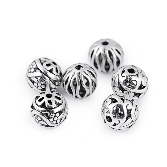 Mărgele metalice  / distanțiere decorative - Platinum (5 Bucăți)