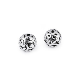 Mărgele metalice  / distanțiere decorative - Platinum (5 Bucăți)