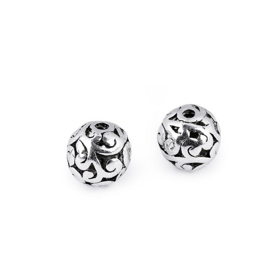Mărgele metalice  / distanțiere decorative - Platinum (5 Bucăți)
