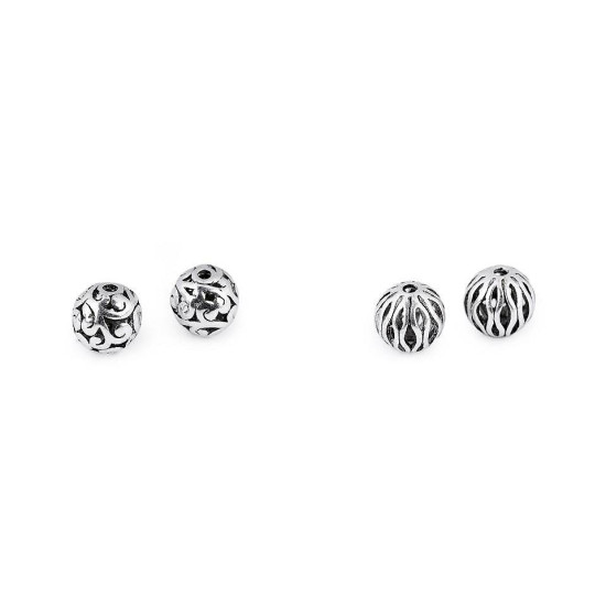 Mărgele metalice  / distanțiere decorative - Platinum (5 Bucăți)