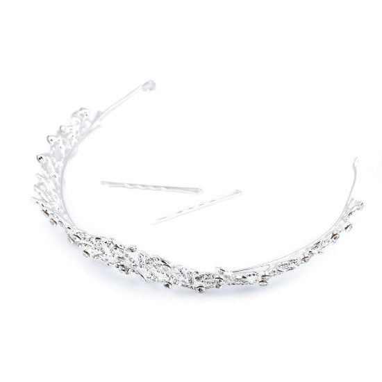 Diademă cu strasuri - Cristal (3 Bucăți) Diademă cu strasuri - Cristal (3 Bucăți)