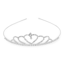 Diademă cu strasuri - Cristal (1 Bucată)