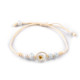 Brățară shamballa cu mărgele și floare - Roz (3 Bucăți)
