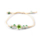 Brățară shamballa cu mărgele și floare - Roz (3 Bucăți)