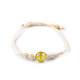 Brățară shamballa cu mărgele și floare - Roz (3 Bucăți)