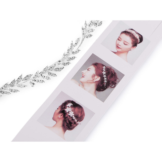 Accesoriu de păr cu strasuri - Cristal (3 Bucăți)